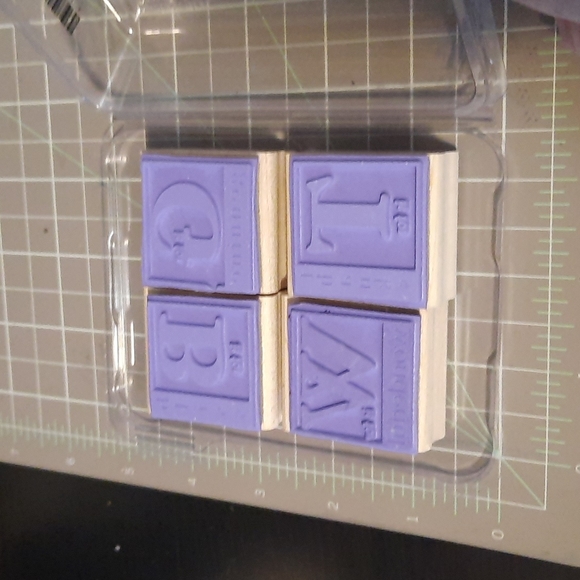 Around the Block Stampin Up rubber stamp set of 4 from 2005 - Picture 2 of 2